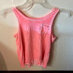 Plain pink tank top with mini pocket